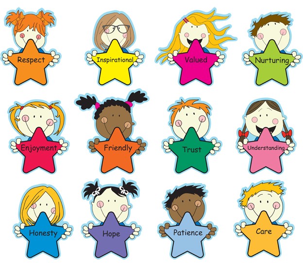 Core Values Stars Set | School Signs, Nursery Signs, Whiteboards ...