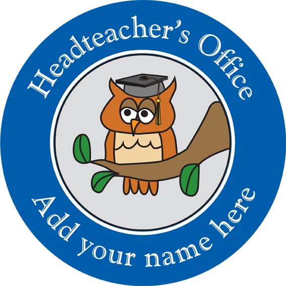 Headteachers office door sign blue | School Signs, Nursery Signs ...