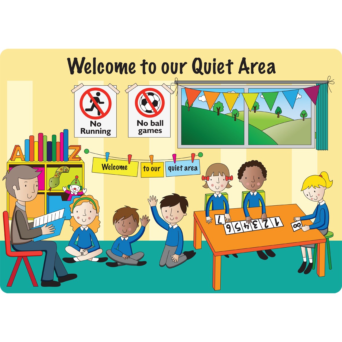 Quiet area sign UD04107 | School Signs, Nursery Signs, Whiteboards ...