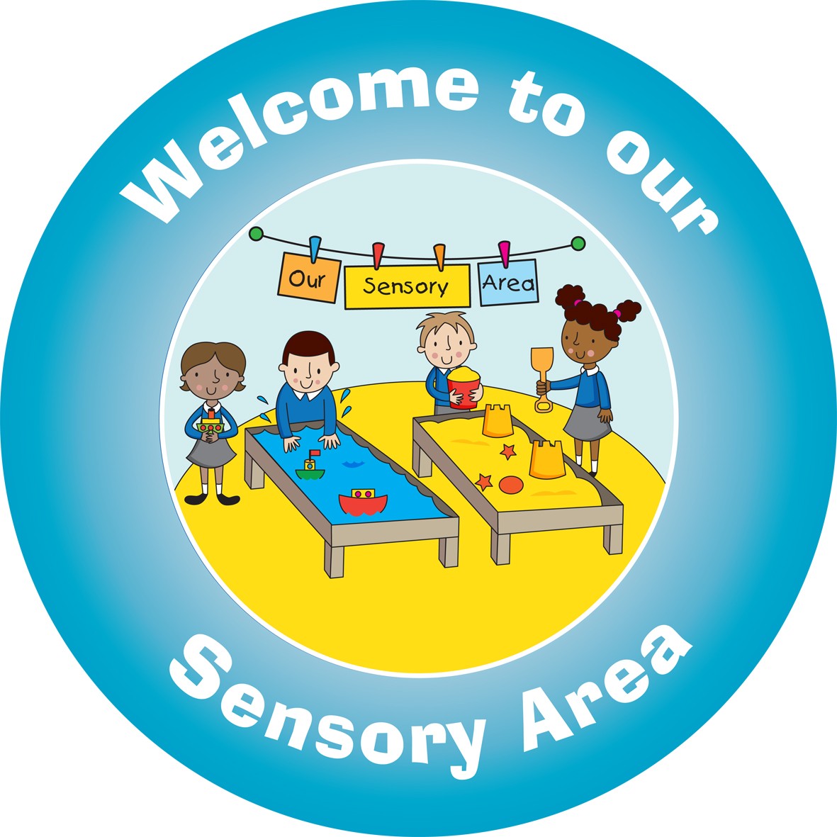 Sensory Area sign UD04027 | School Signs, Nursery Signs, Whiteboards ...